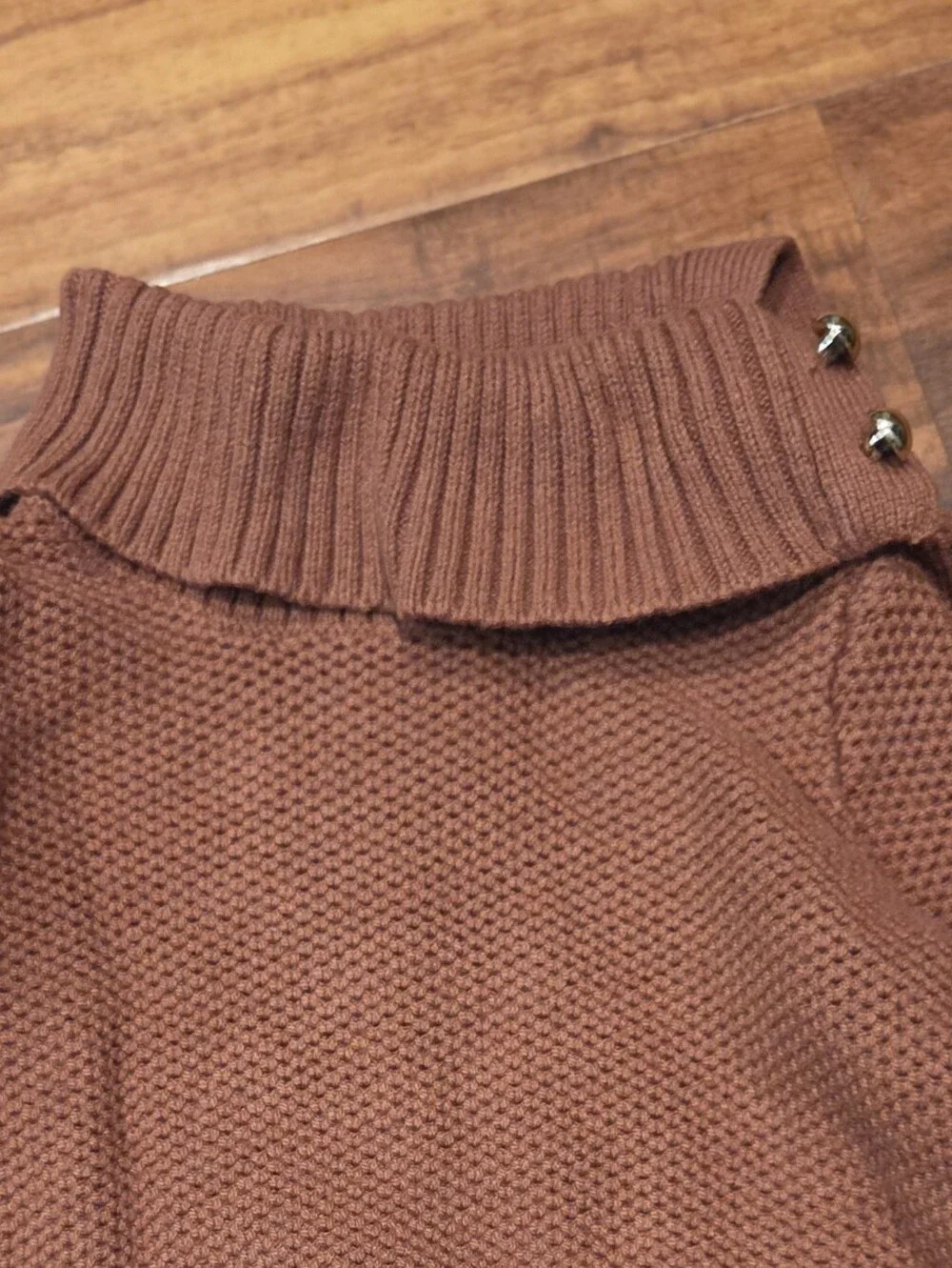 Janie and Jack VGUC 18-24 Months Brown Knit Sweater and Orange Bow Ponte Skirt